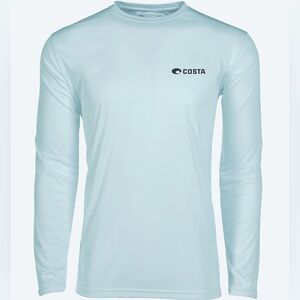 Costa Del Mar Light Blue Tropical Sunset Long-Sleeve T-Shirt 🌅👕